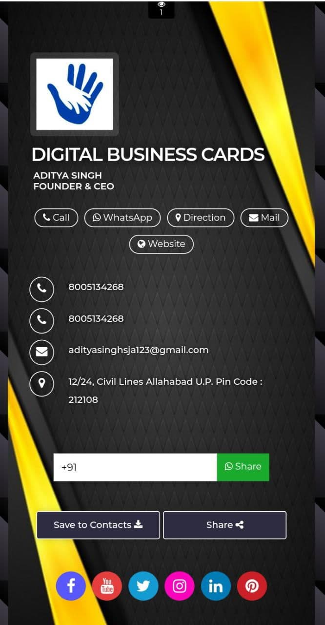 Digital card template