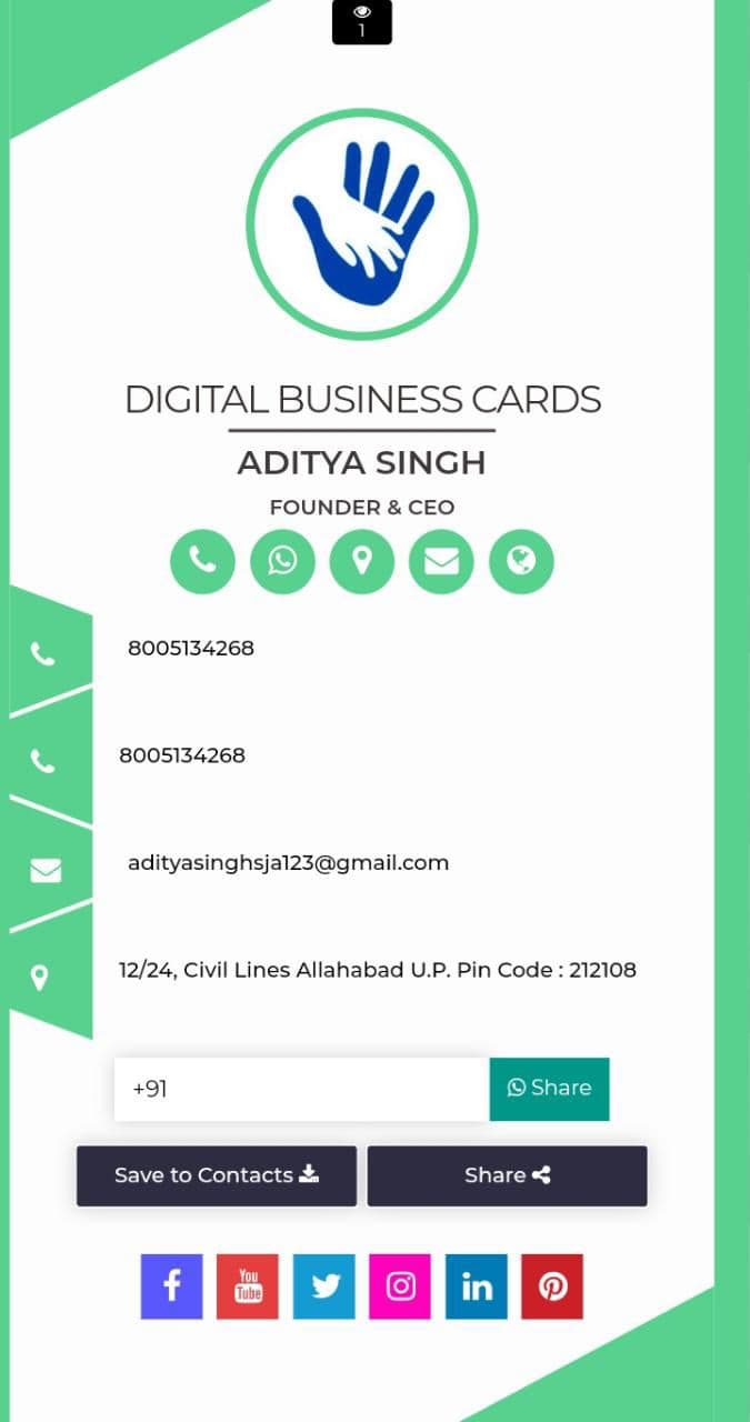 Myonecards business template