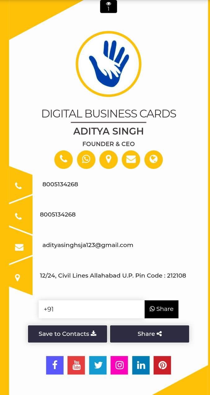 Myonecards business template